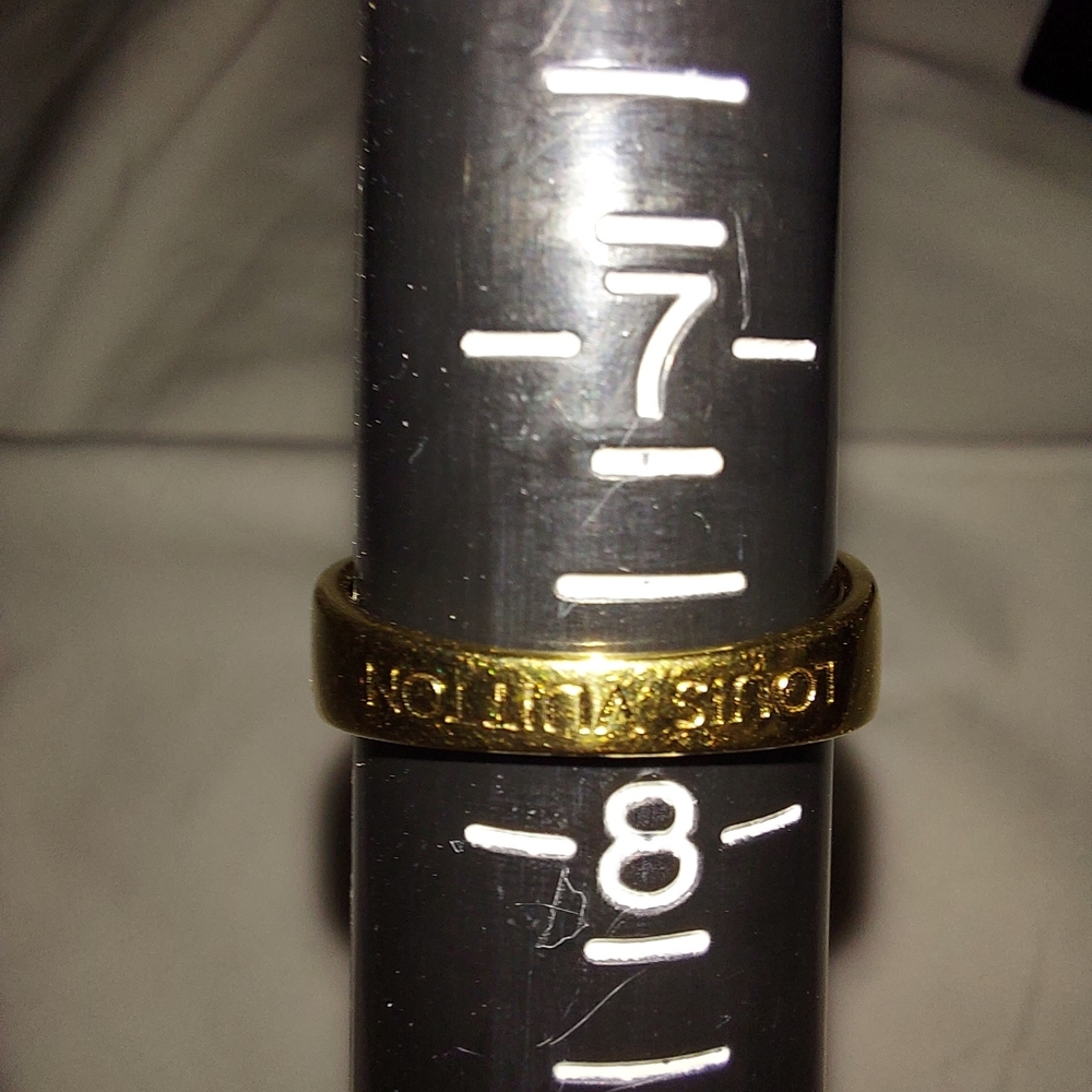 LOUIS VUITTON Over the Rainbow Ring Black Swarovski Crystal Sz L - Picture 10 of 12